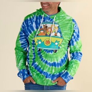 SCOOBY TIE-DYE HOODIE MENS SIZE MEDIUM NWT